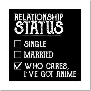 Relationship Status Anime Funny Posters and Art